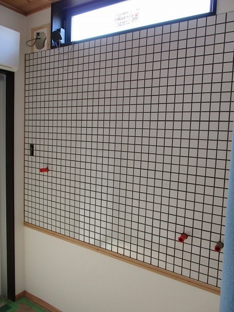 洗面脱衣所のタイル