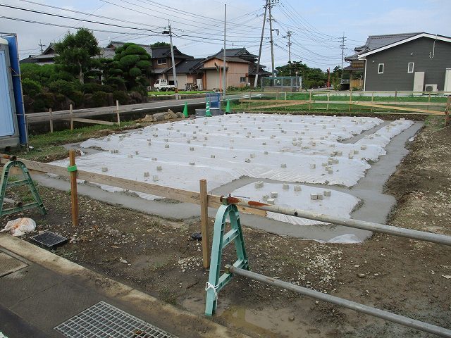 防蟻処理&捨てコンクリート打設完了