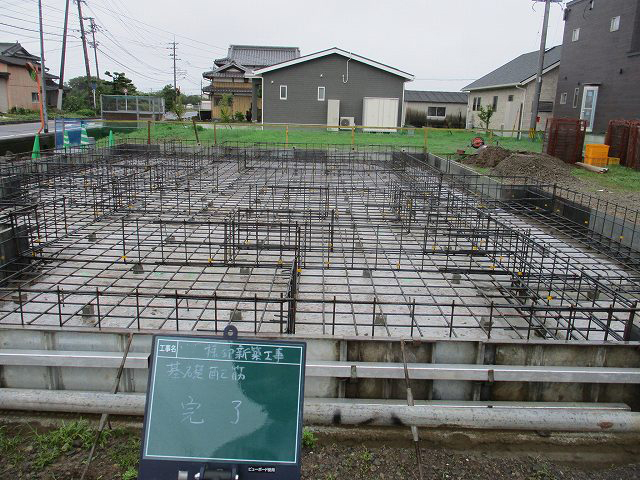 基礎配筋工事完了