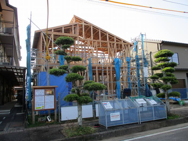 野地板張り完了状況