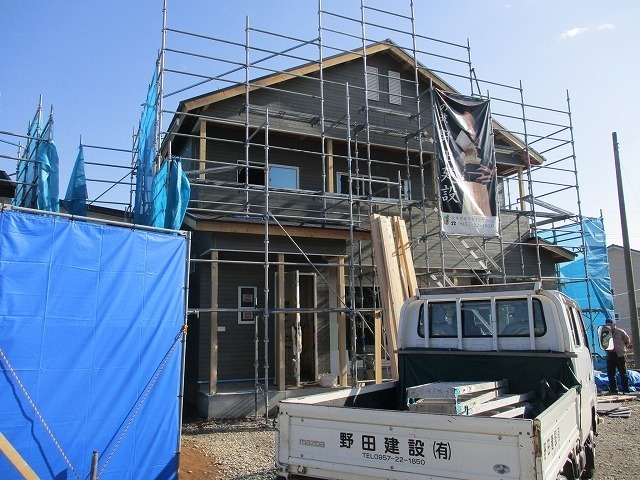 外壁張り終わりました!