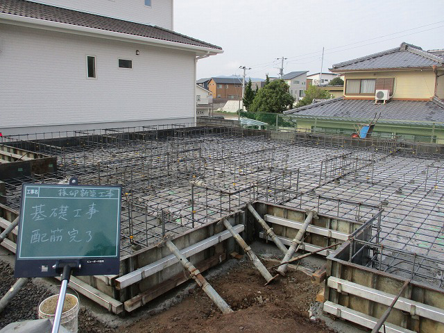 基礎配筋工事完了