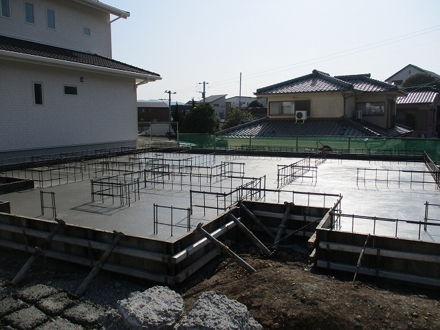 基礎底盤コンクリート打設完了