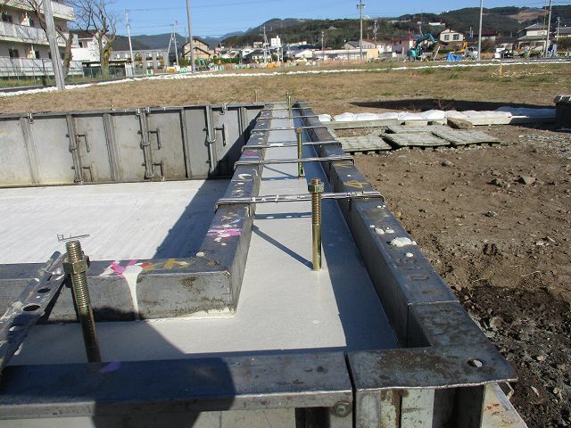 立ち上がりコンクリート打設